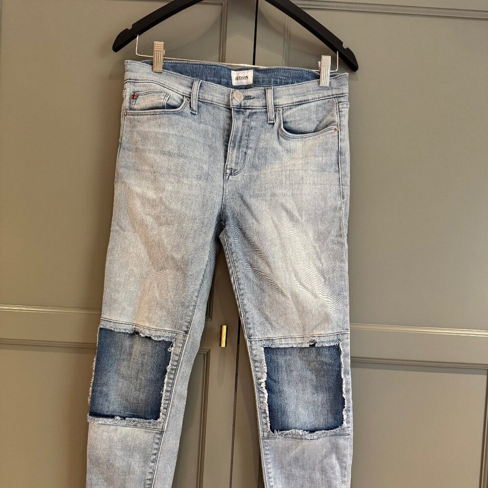 J Brand Light Wash Distressed Skinny Jeans – Size 28 – Raw Hem